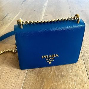 PRADA Saffiano Bag in Cobalt Blue